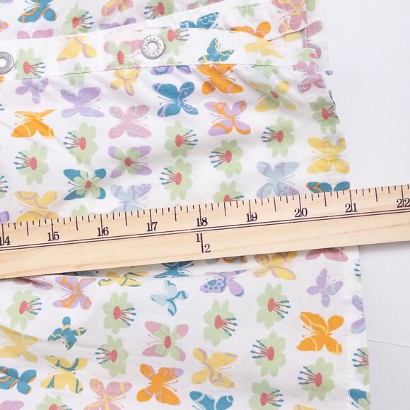 Oilily Butterfly Print Snap Front Sleeveless Shirt Dress White Multi Girls 3Y - Picture 10 of 11